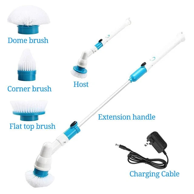 Electric Spin Scrubber Turbo Scrub Cleaning Brush Cordless Chargeable Bathroom Cleaner